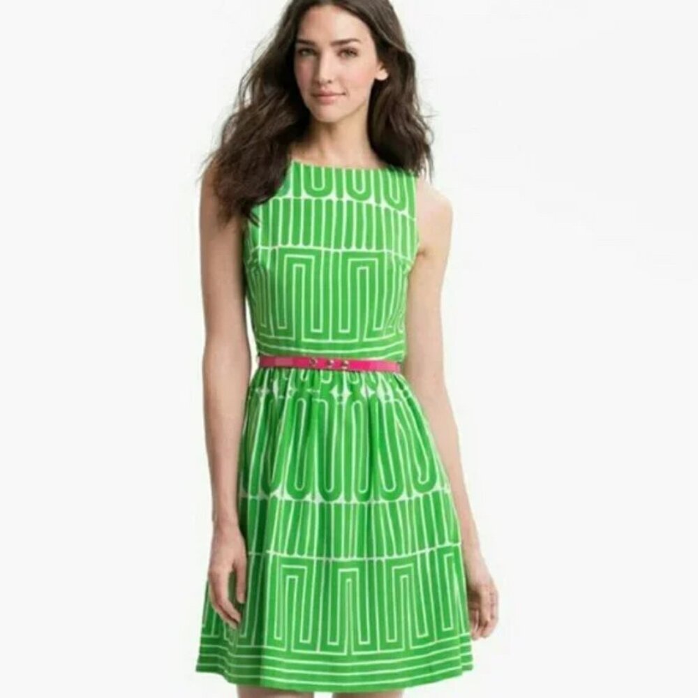 Trina Turk Green Garden Maze Dress Size 10